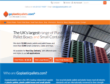 Tablet Screenshot of goplasticpallets.com
